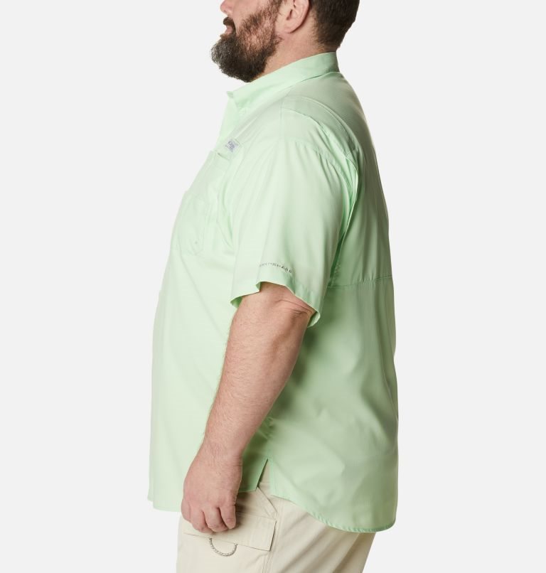 Men's Columbia PFG Tamiami II Short Sleeve Shirts Green | Plus Size CA-A30L5